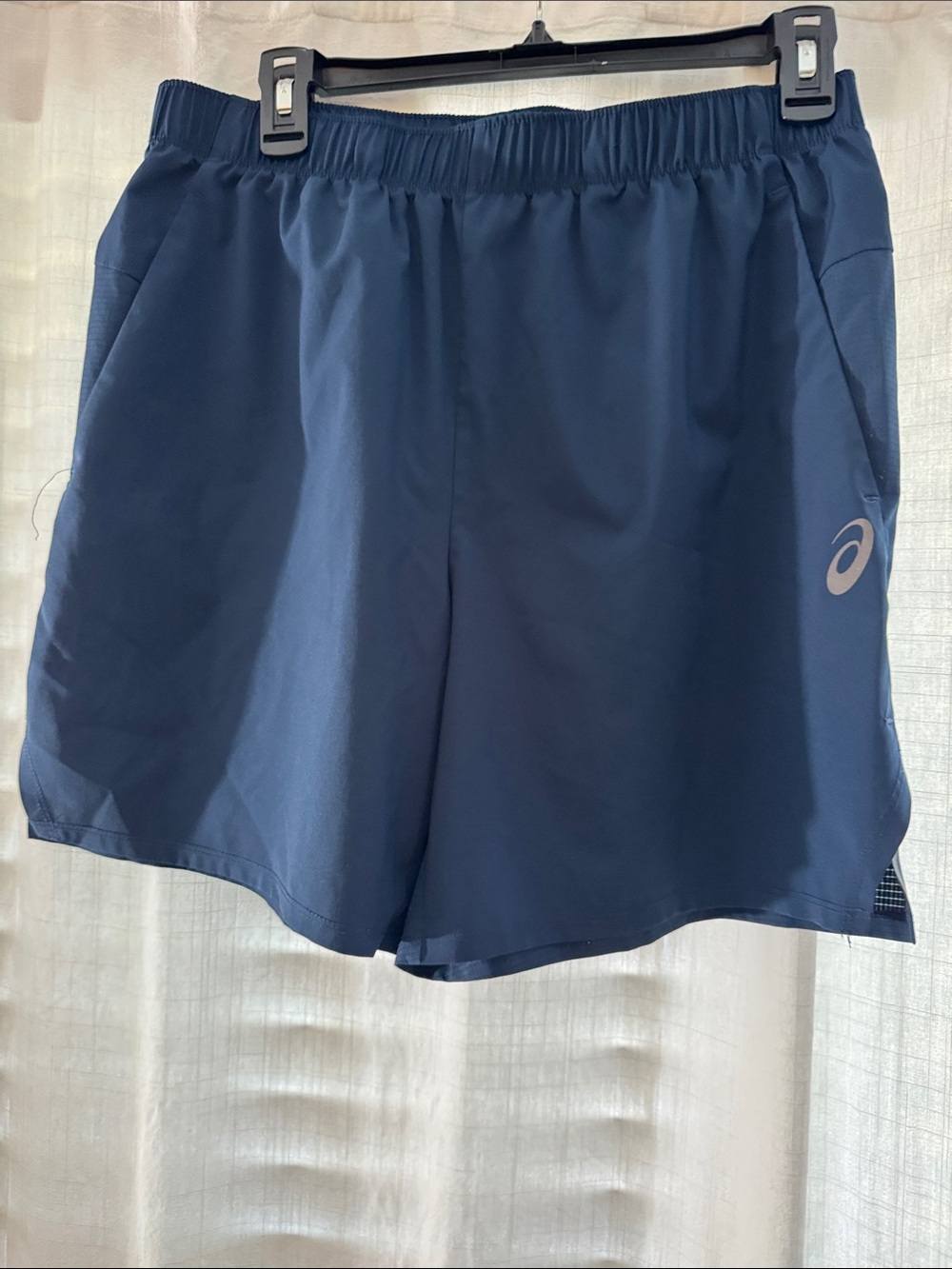 ASICS Navy Athletic Running Shorts with Elastic Waist